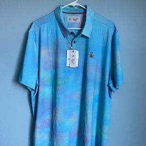 NWT Original Penguin Pete Light Blue Cloissone Golf Polo Size XL
